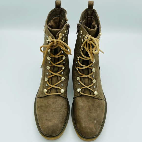 Guess Studded Combat Boots Shoes Sz 7.5 - Picture 3 of 9